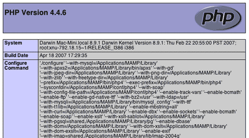 phpinfo