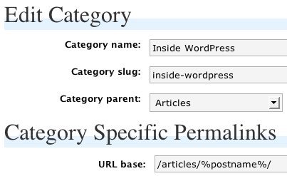 Category Specific