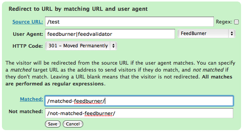 Redirect User Agent