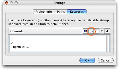 Configure Poedit Keywords