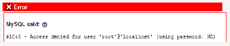phpMyAdmin error