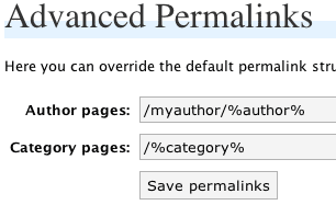 Advanced Author Permalinks